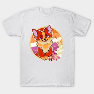 7 stripped Lesbian corgi T-Shirt